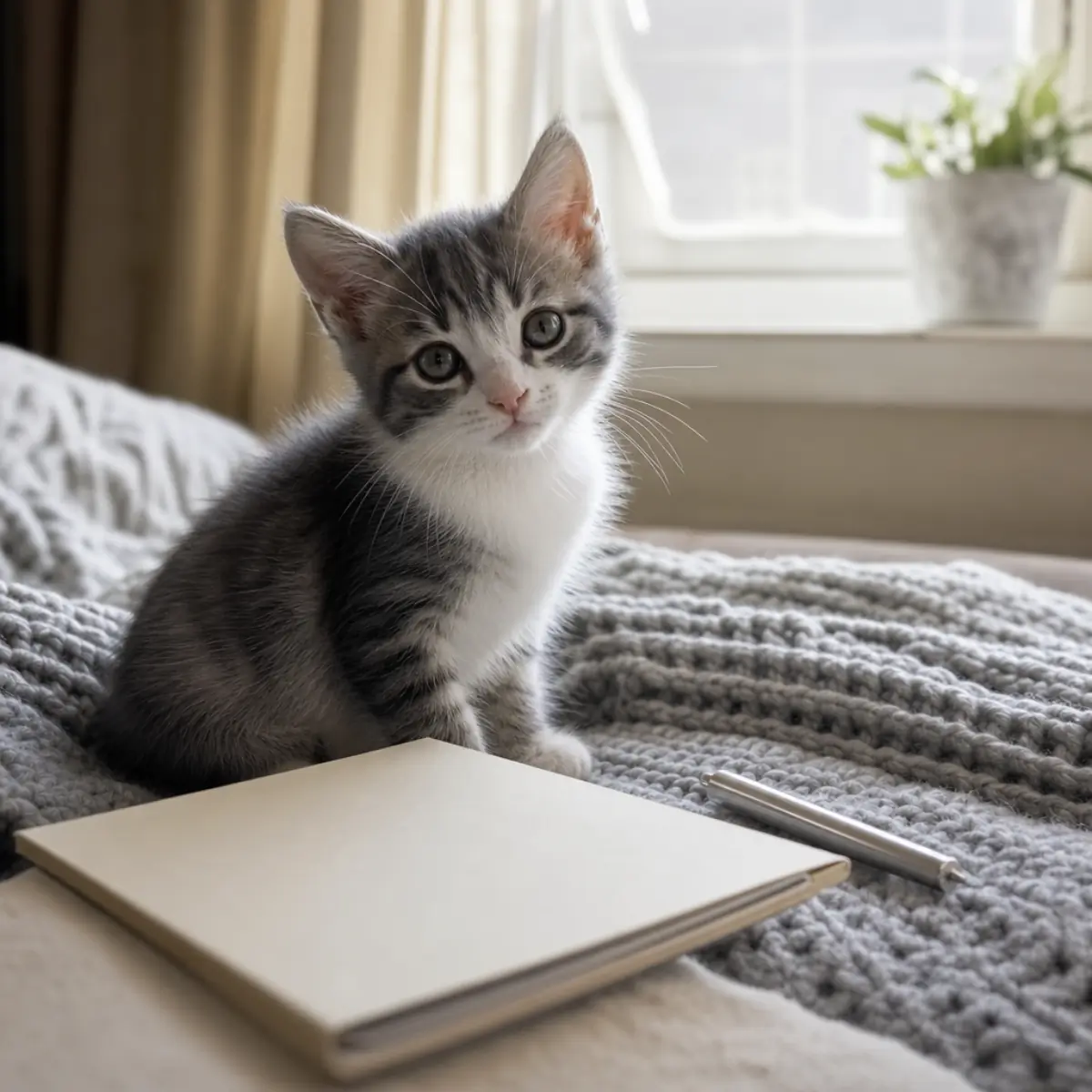 Veterinärbesiktning av kattunge inför leverans